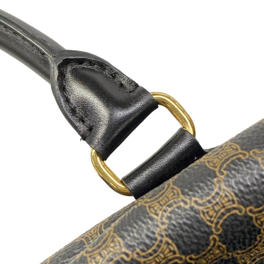 Celine Macadam Boston Bag Black Brown PVC Leather - Picture 11 of 15